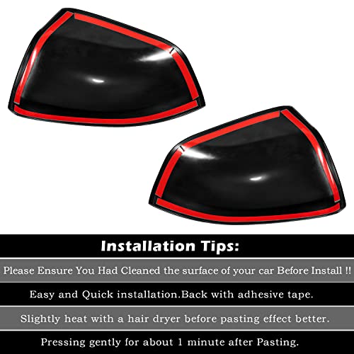 Bonbo Black Top Half Mirror Exterior Upper Cover Trim Exterior Accessories For Jeep Grand Cherokee 2011-2022 & Dodge Durango 2011-2024 （Pack Of 2） - Image 4