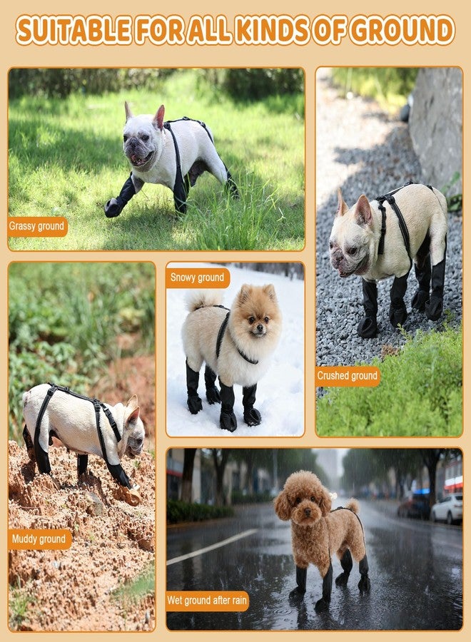 BECEMURU Winter Dog Boots Leggings with Anti-Slip Sole, Dog Paw Protector, Perfect for Outdoor Walking, Hiking, Waterproof and Anti-Fall Dog Shoes with Adjustable Strap (S) - Image 5