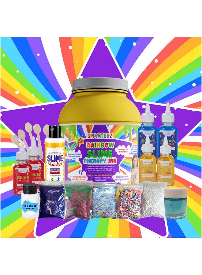 SMARTEEZ Rainbow Slime Therapy JAR | Rainbow Slime KIT | Slime Making KIT | 25+ Slime Combinations | Cloud Slime | Metallic Slime | Colorful Slime | Non Toxic | Safe | Kid Friendly | Jelly Putty Toys - Image 3