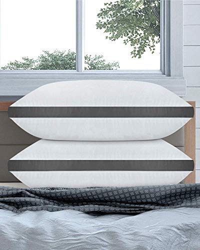 DADDY COOL وسادة دادي كول من الألياف الدقيقة مع حواف ناعمة / مجموعة وسادات لتخفيف آلام الرقبة والكتف / وسادة سرير / وسادة للنوم على الجانب (رمادي - 16 × 24 بوصة) - Image 3