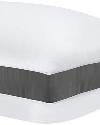 DADDY COOL وسادة دادي كول من الألياف الدقيقة مع حواف ناعمة / مجموعة وسادات لتخفيف آلام الرقبة والكتف / وسادة سرير / وسادة للنوم على الجانب (رمادي - 16 × 24 بوصة) - Image 4