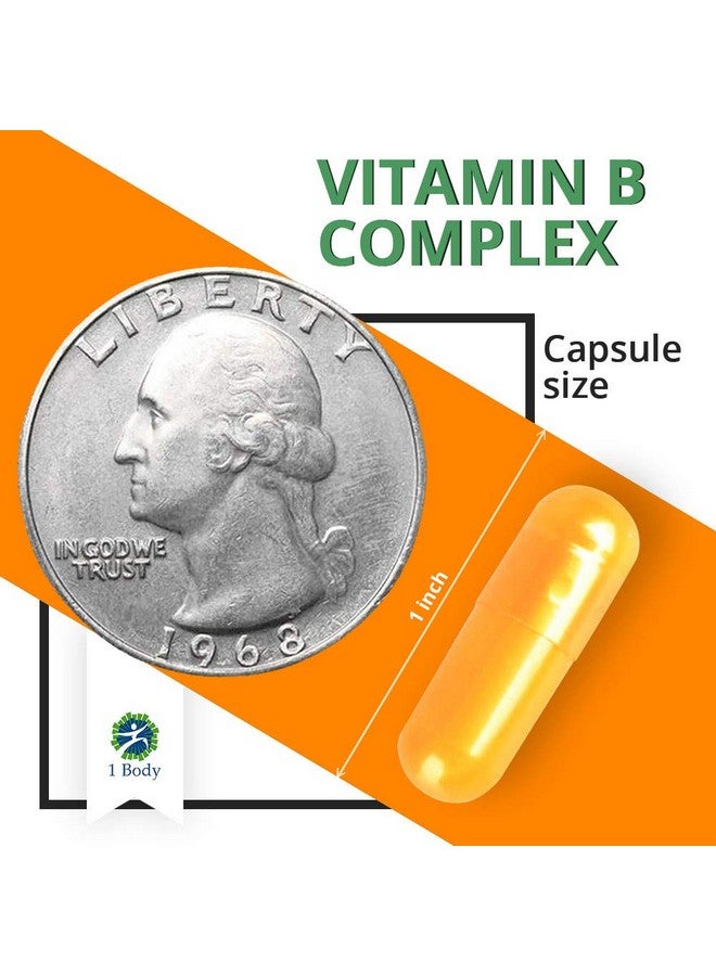 1 Body Vitamin B Complex 5Mthf Folate With B1 B2 B5 B6 Methyl B12 Niacin Biotin Wide Range Of Benefits For Stress Heart Health Nervous System Support Healthy Brain Function - Image 4