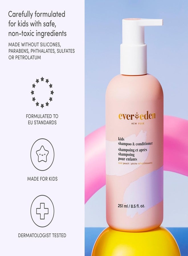 Evereden Mini Kids Shampoo and Conditioner 2-in-1: Cool Peach, 1.7 fl oz. | Vegan, & Gentle Care for Kids | Toddler Shampoo and Conditioner for Healthy Scalp & Hair | Travel Size | Age 4+ - Image 4