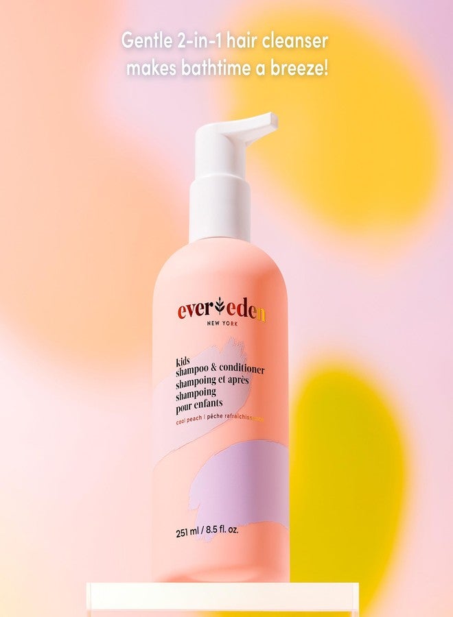 Evereden Mini Kids Shampoo and Conditioner 2-in-1: Cool Peach, 1.7 fl oz. | Vegan, & Gentle Care for Kids | Toddler Shampoo and Conditioner for Healthy Scalp & Hair | Travel Size | Age 4+ - Image 3