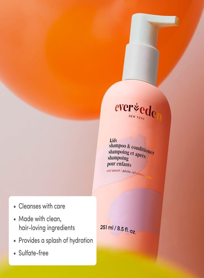 Evereden Mini Kids Shampoo and Conditioner 2-in-1: Cool Peach, 1.7 fl oz. | Vegan, & Gentle Care for Kids | Toddler Shampoo and Conditioner for Healthy Scalp & Hair | Travel Size | Age 4+ - Image 2