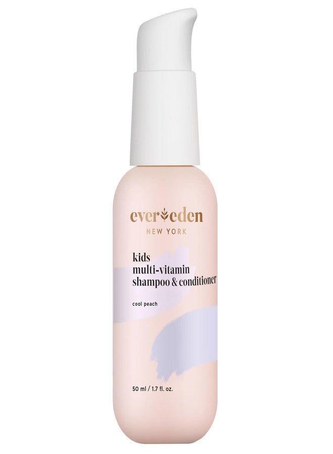 Evereden Mini Kids Shampoo and Conditioner 2-in-1: Cool Peach, 1.7 fl oz. | Vegan, & Gentle Care for Kids | Toddler Shampoo and Conditioner for Healthy Scalp & Hair | Travel Size | Age 4+ - Image 1
