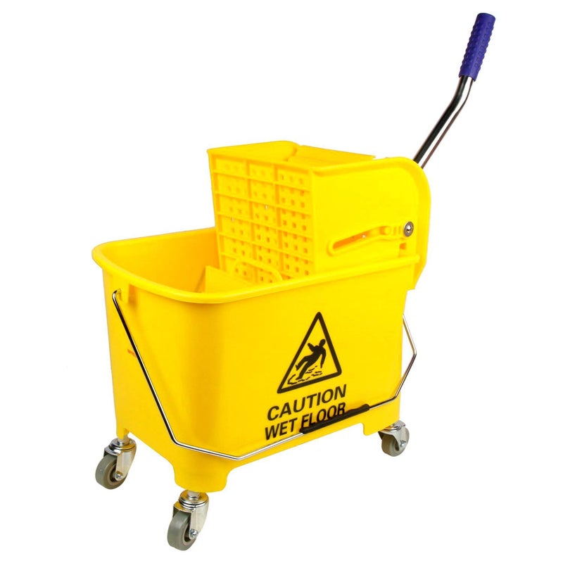 Aoomi Bucket Wringer Trolley Yellow ABS Material Mini Mop 20 LTR - Image 4