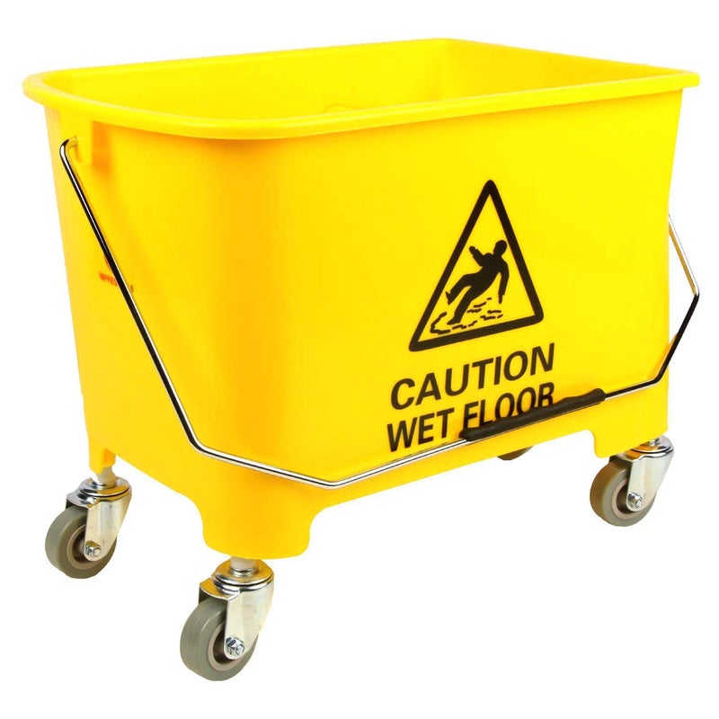 Aoomi Bucket Wringer Trolley Yellow ABS Material Mini Mop 20 LTR - Image 3