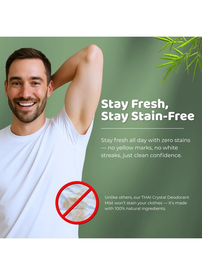 Thai Deodorant Stone بخاخ مزيل العرق الطبيعي كريستال ميست 8 أونصة. حزمة، عبوة من 2 - Image 5