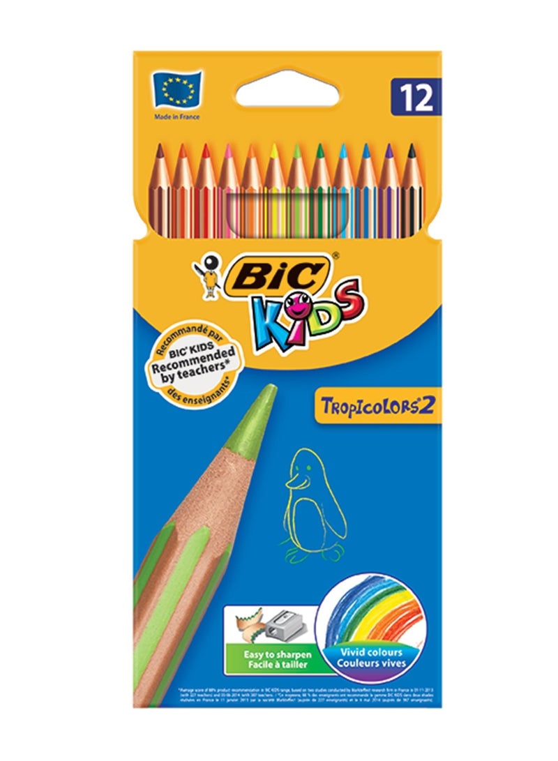 Bic 12-Piece Wooden Coloured Pencils Multicolour 