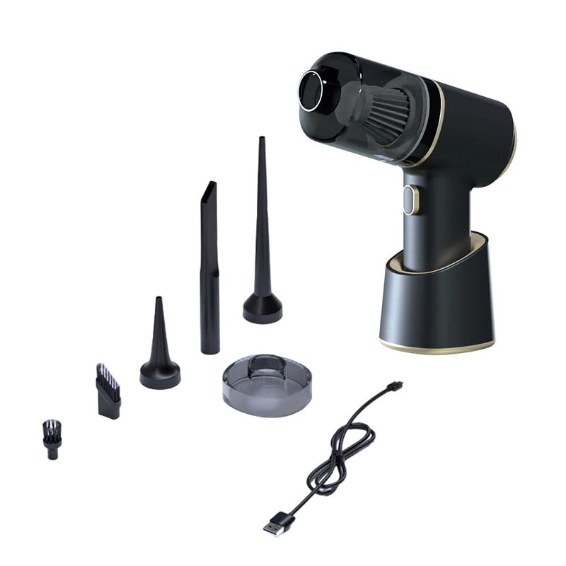SYGA Handheld Wireless Car Vacuum Cleaner FourinOne Vacuum Blower Vacuum Rechargeable Swimming Ring Car Home DualPurpose Dust CollectorMatte Black - Image 1
