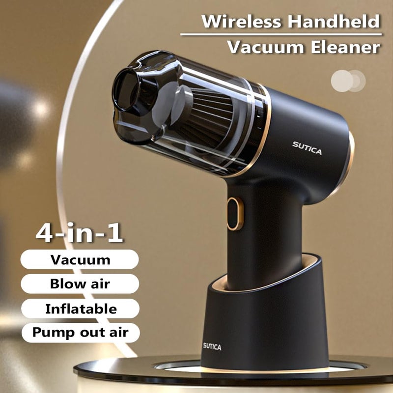 SYGA Handheld Wireless Car Vacuum Cleaner FourinOne Vacuum Blower Vacuum Rechargeable Swimming Ring Car Home DualPurpose Dust CollectorMatte Black - Image 5