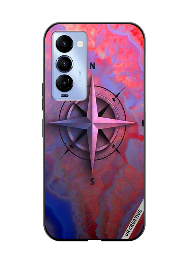 VR CREATIVE Protective Case Cover For Tecno Camon 18/18 P Compas Design Multicolour - Image 1
