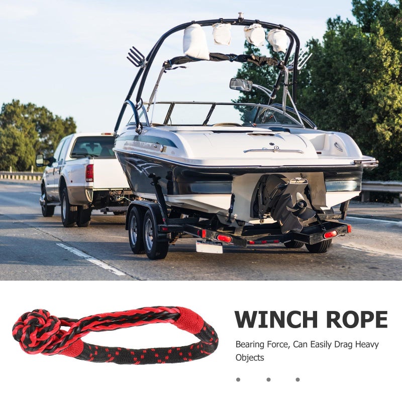 12 Ton Synthetic Winch Soft Shackles Heavy Duty Tow Rope for Truck ATV Off Road Towing - Image 3