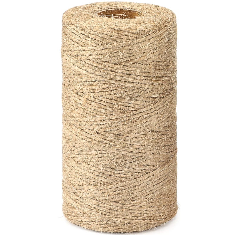 G2PLUS Jute String Twine 15MM 100M Natural Garden Jute Rope 2 Ply Art and Crafts Linen String Brown for DIY Craft Gardening Use