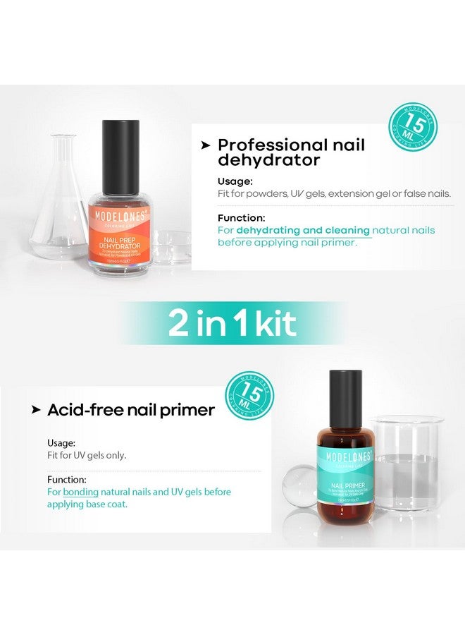 موديل ونز مجموعة مجفف الأظافر وبرايمر من موديلونز ١٥ مل، مجفف الأظافر وبرايمر الأظافر، برايمر مستلزمات الأظافر الأكريليكية - Image 2