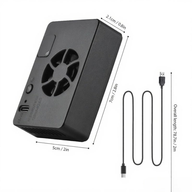Camera Cooling Fan: Black External Cooling Device - Smart Temperature Control, Low Noise Operation Type C Powered Fan for Live Streaming, Video Recording and Multiple Camera Models - Image 2