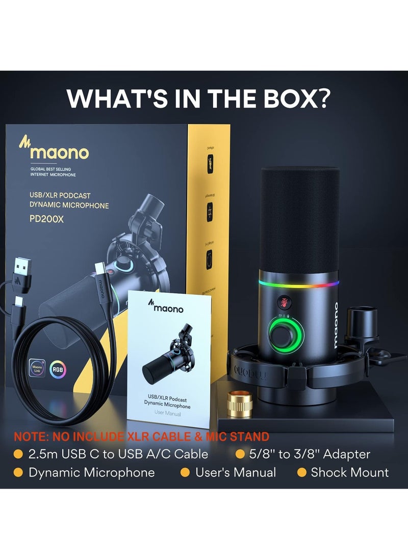 Maono - MAONO PD200X USB/XLR Dynamic Microphone - Image 1
