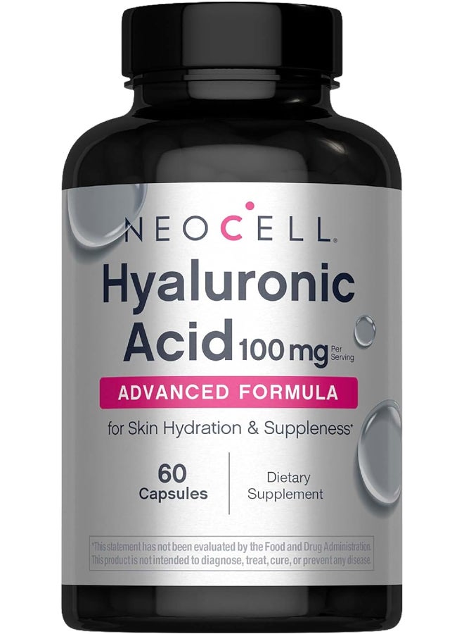 NEOCELL Hyaluronic Acid for Skin Hydration - 60 Capsules - Image 1