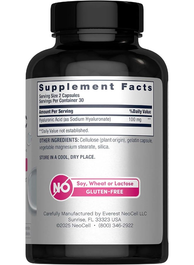 NEOCELL Hyaluronic Acid for Skin Hydration - 60 Capsules - Image 3