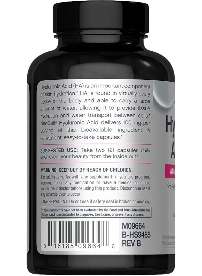 NEOCELL Hyaluronic Acid for Skin Hydration - 60 Capsules - Image 4