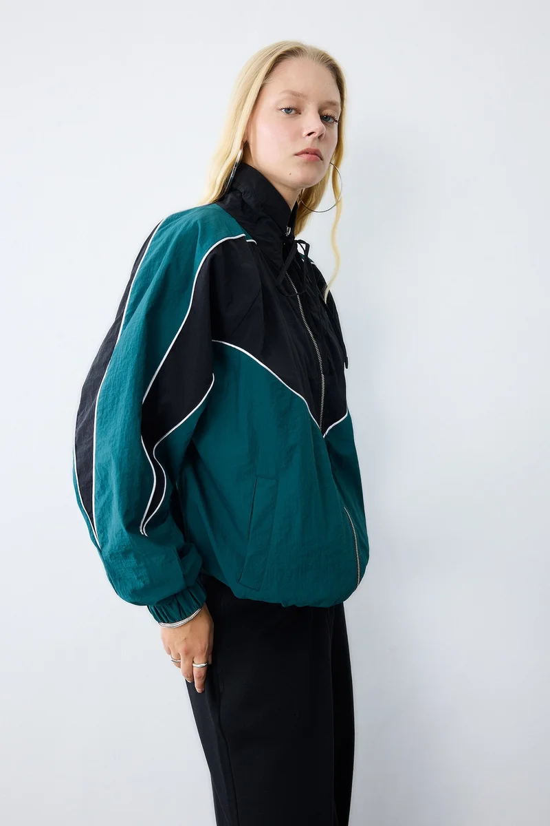 Defacto  Balloon Fit Stand Collar Jacket for Women | Best Price UAE
