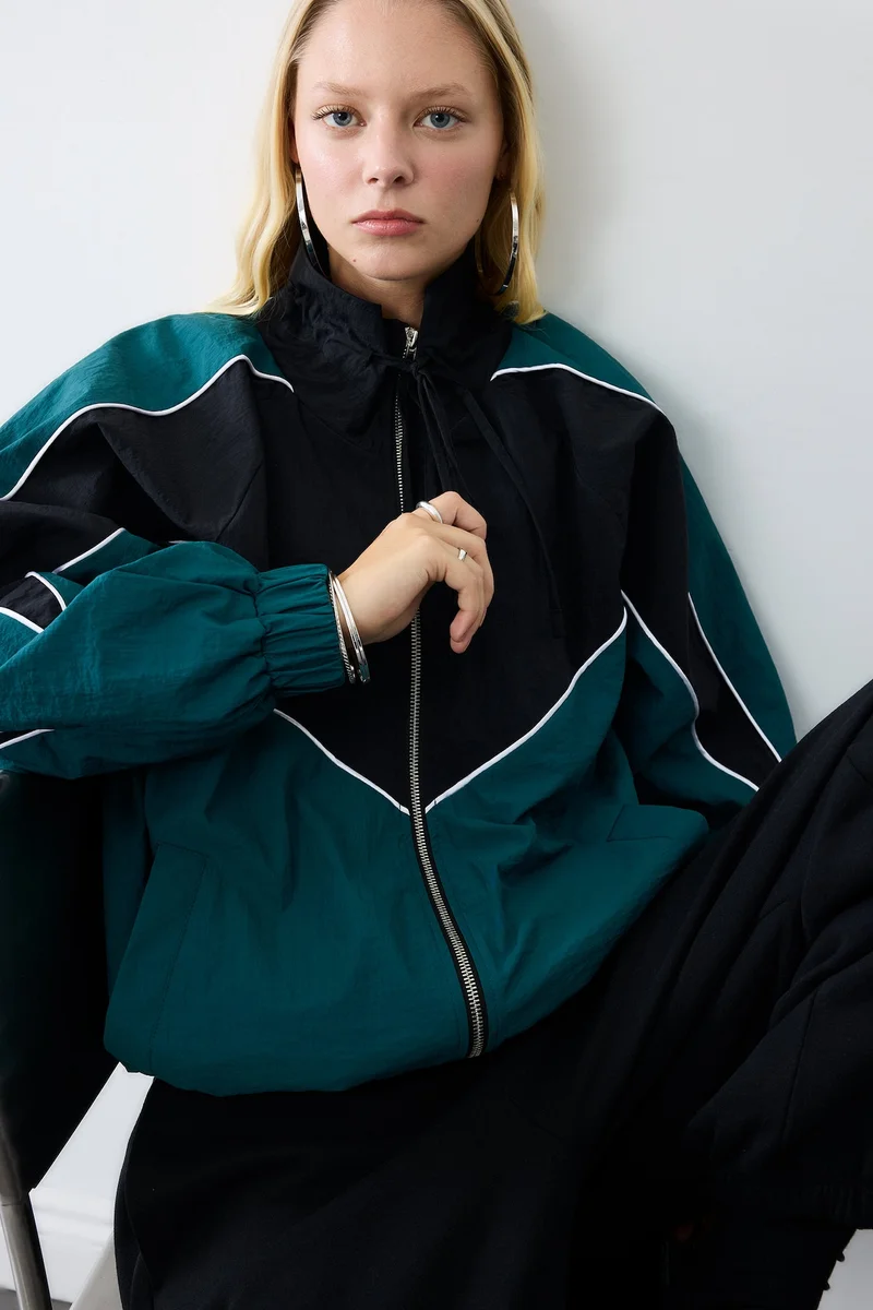 Defacto  Balloon Fit Stand Collar Jacket for Women | Best Price UAE