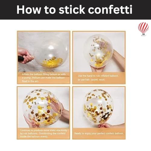 HK balloons Pack Of 10 Pcs Happy Birthday Cursive Banner Decoration Kit Set,Gold Confetti Card Stock Paper Balloons With Led Light Birthday Decoration Set For Golden Themed - Image 4