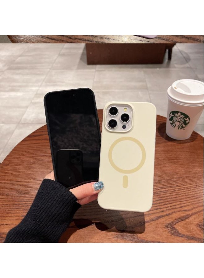 Drop-resistant, reinforced plastic back cover compatible with iPhone 15 Pro Max - Yellow