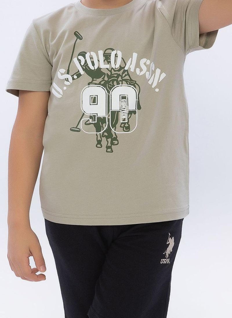 U.S. Polo Assn. U.S. Polo Assn. Boys Khaki Bermuda Set - Image 3