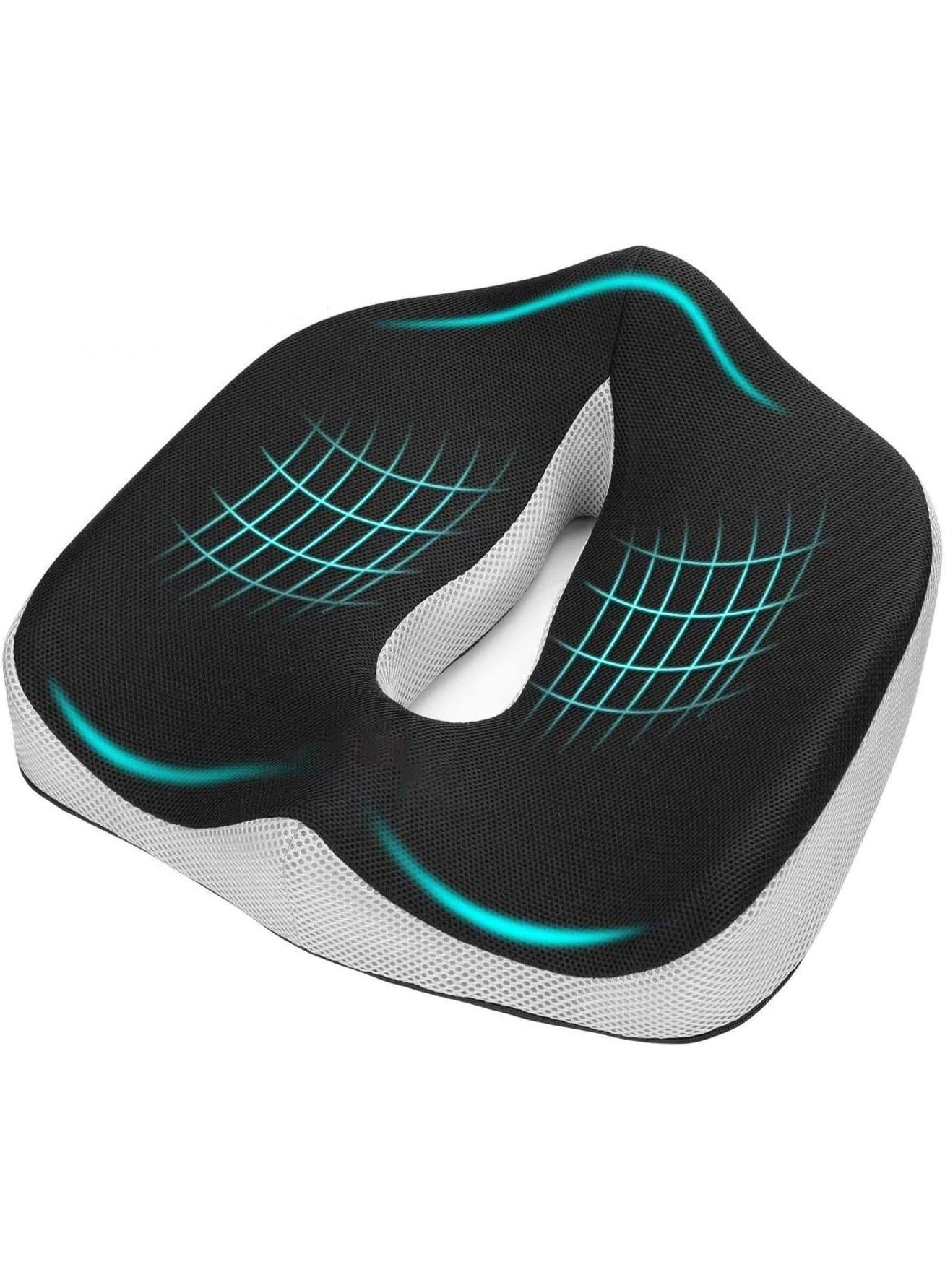 [Orthopaedic Coccyx Pillow] - High-Density Memory Foam Seat Cushion with Non-Slip Base - Practical Relief for Sciatica, Tailbone & Back Pain