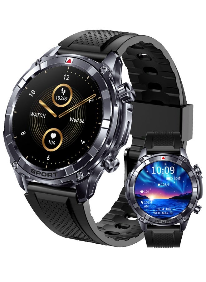RollsTimi  - Smart Watches for Men with Bluetooth Call, 1.52" HD Screen Waterproof smartwatch with Flashlight, 100+ Sport Modes, 500mAh Heart Rate/Sleep Monitor Fitness Tracker for iOS Android - Image 1