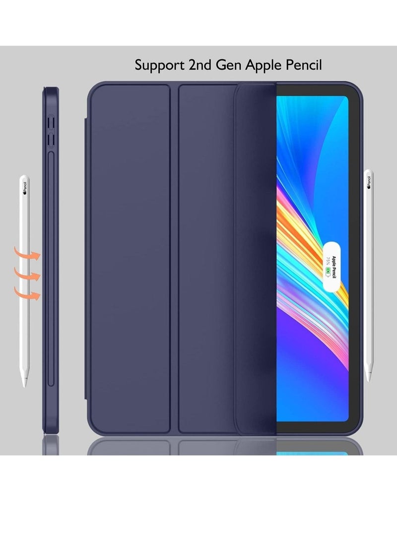 New iPad Pro 12.9 Case 2022(6th Gen)/2021(5th Gen) with Pencil Holder [Support iPad 2nd Pencil Charging/Pair],Trifold Stand Smart Case with Soft TPU Back,Auto Wake/Sleep - Image 3