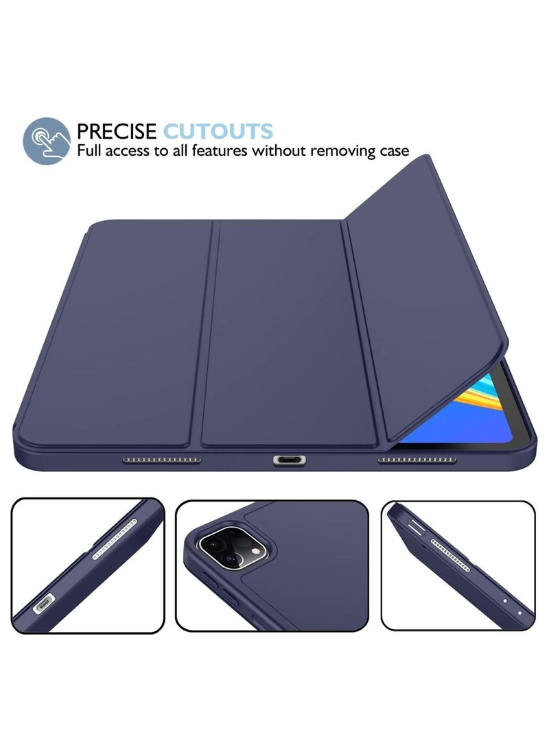 New iPad Pro 12.9 Case 2022(6th Gen)/2021(5th Gen) with Pencil Holder [Support iPad 2nd Pencil Charging/Pair],Trifold Stand Smart Case with Soft TPU Back,Auto Wake/Sleep - Image 5