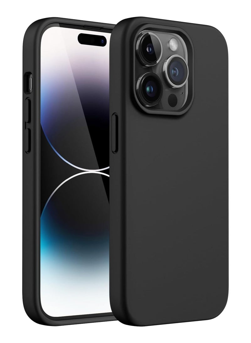 Premium Liquid Silicone Case for iPhone 16 Pro (6.3-Inch) – Silky Soft-Touch, Full-Body Shockproof Protection with Anti-Scratch Coating, Microfiber Lining, and MagSafe Compatibility (Black)  - Image 1