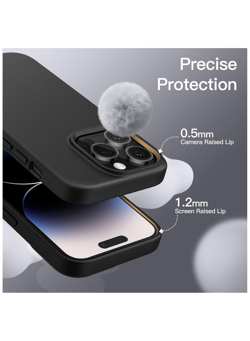 Premium Liquid Silicone Case for iPhone 16 Pro (6.3-Inch) – Silky Soft-Touch, Full-Body Shockproof Protection with Anti-Scratch Coating, Microfiber Lining, and MagSafe Compatibility (Black)  - Image 3