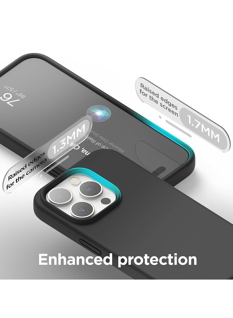 Premium Liquid Silicone Case for iPhone 16 Pro (6.3-Inch) – Silky Soft-Touch, Full-Body Shockproof Protection with Anti-Scratch Coating, Microfiber Lining, and MagSafe Compatibility (Black)  - Image 4
