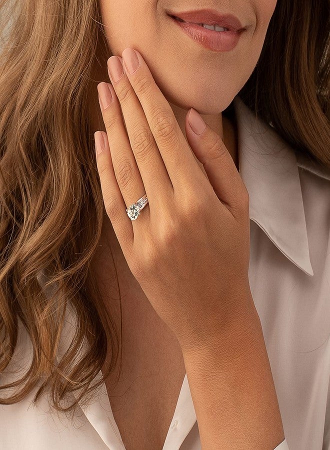 بيورا خاتم سوليتير من الجمشت الأخضر من بيورا للنساء، مصنوع من الفضة الإسترليني عيار 925، حجر كريم طبيعي، 1.75 قيراط، شكل دائري 8 مم، مقاس 9، خاتم كوكتيل، خاتم وعد، خاتم خطوبة، خاتم حجر أخضر متلألئ - Image 2