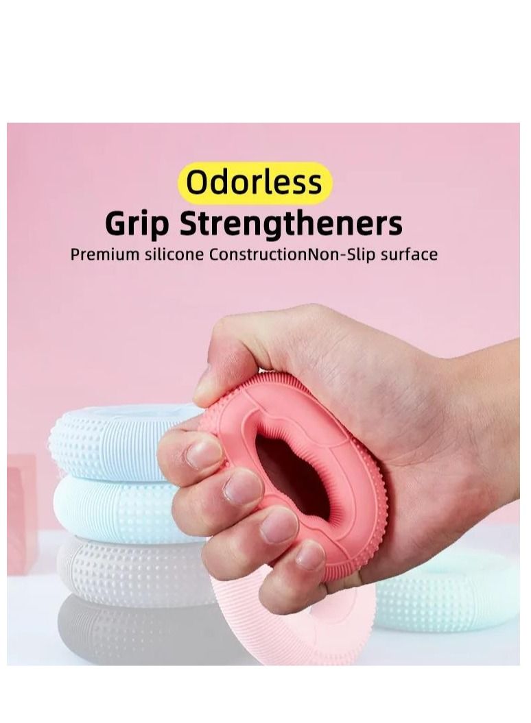 Y&D Elastic Ring Silicone Hand Grips Strength Resistance Bands Finger Exerciser Strengthener Trainer Ring - Image 2