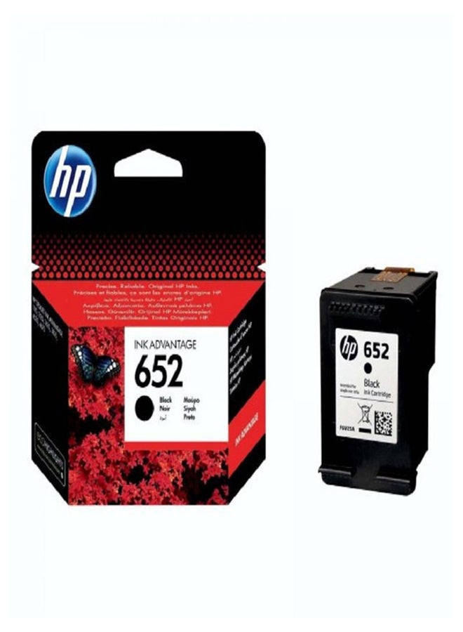 HP خرطوشة حبر إنك أدفانتج طراز 652 أسود - Image 1