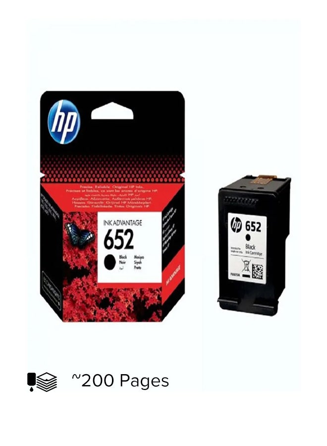 HP خرطوشة حبر إنك أدفانتج طراز 652 أسود - Image 2