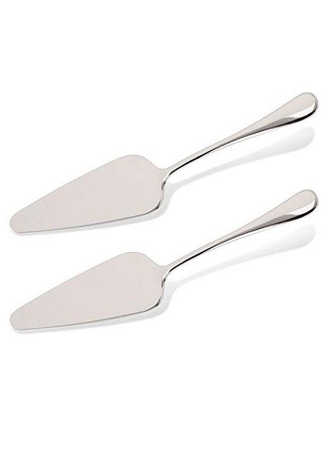KSENDALO - Pie Servers Set Of 2 Stainless Steel Dessert Pastry Pie Cake Servers For Celebration Party Wedding Home Or More Silver (7.9Inch) - Image 1