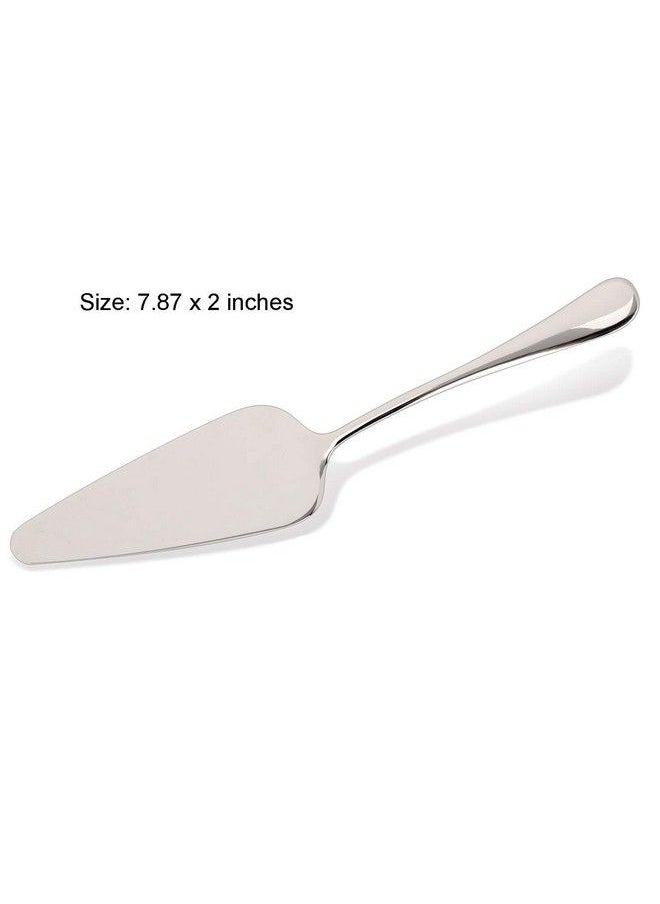 KSENDALO - Pie Servers Set Of 2 Stainless Steel Dessert Pastry Pie Cake Servers For Celebration Party Wedding Home Or More Silver (7.9Inch) - Image 1