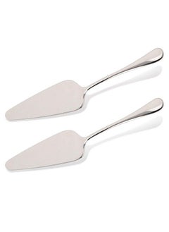 KSENDALO Pie Servers Set Of 2 Stainless Steel Dessert Pastry Pie Cake Servers For Celebration Party Wedding Home Or More Silver (7.9Inch)  - Image 2