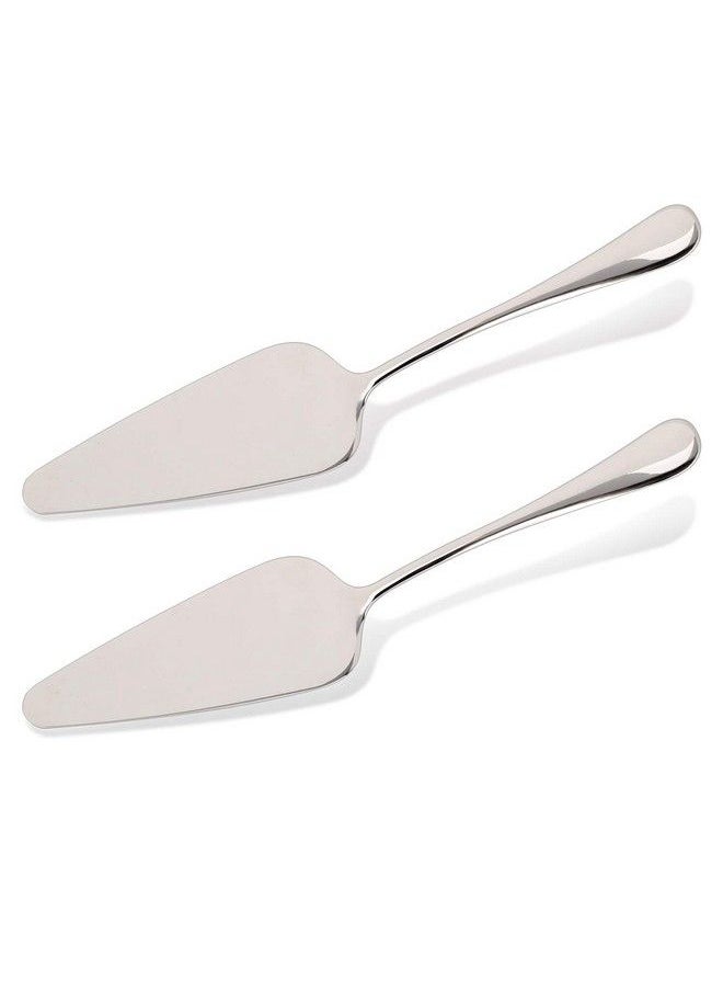 KSENDALO - Pie Servers Set Of 2 Stainless Steel Dessert Pastry Pie Cake Servers For Celebration Party Wedding Home Or More Silver (7.9Inch) - Image 1