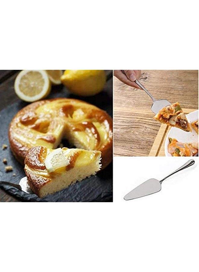 KSENDALO - Pie Servers Set Of 2 Stainless Steel Dessert Pastry Pie Cake Servers For Celebration Party Wedding Home Or More Silver (7.9Inch) - Image 1