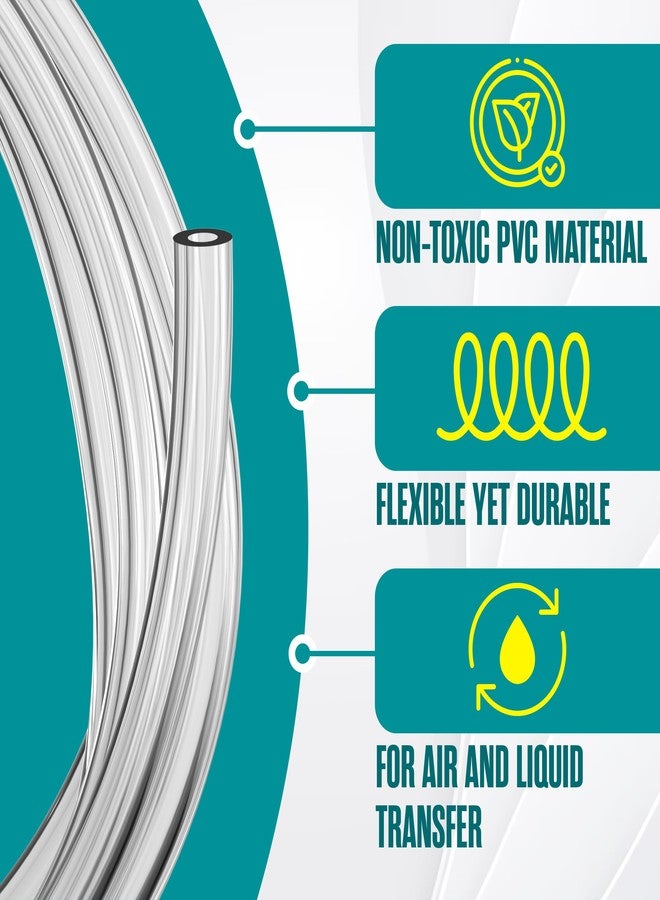 Houseables Clear Tubing, Tubing, Clear Hose, 3/8”ID x 1/2”OD, 100FT, Plastic Tube, Vinyl, Flexible, PVC, Food Grade, Industrial Flex Pipe For Water, Brewing Hose, Beverage Pump, Homebrew, Wine Siphon - Image 4