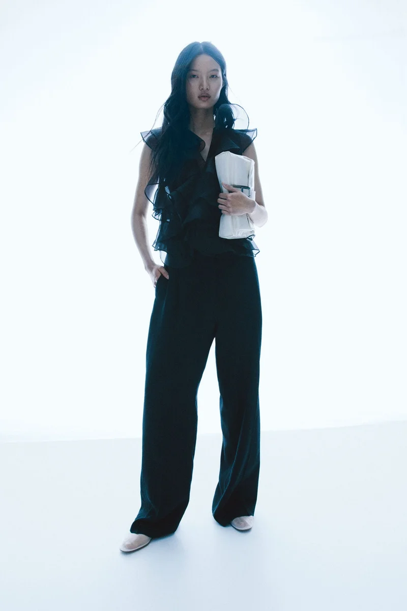 H&M Wide twill trousers