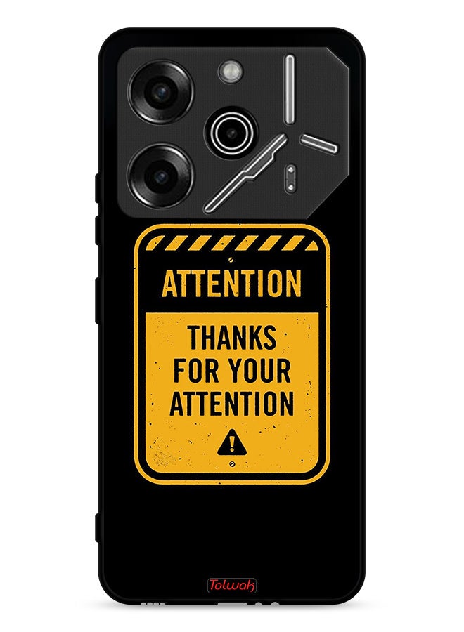 Tolwak Tecno Pova 6 Pro 5G Protective Case Cover Thanks For Attention - Image 1