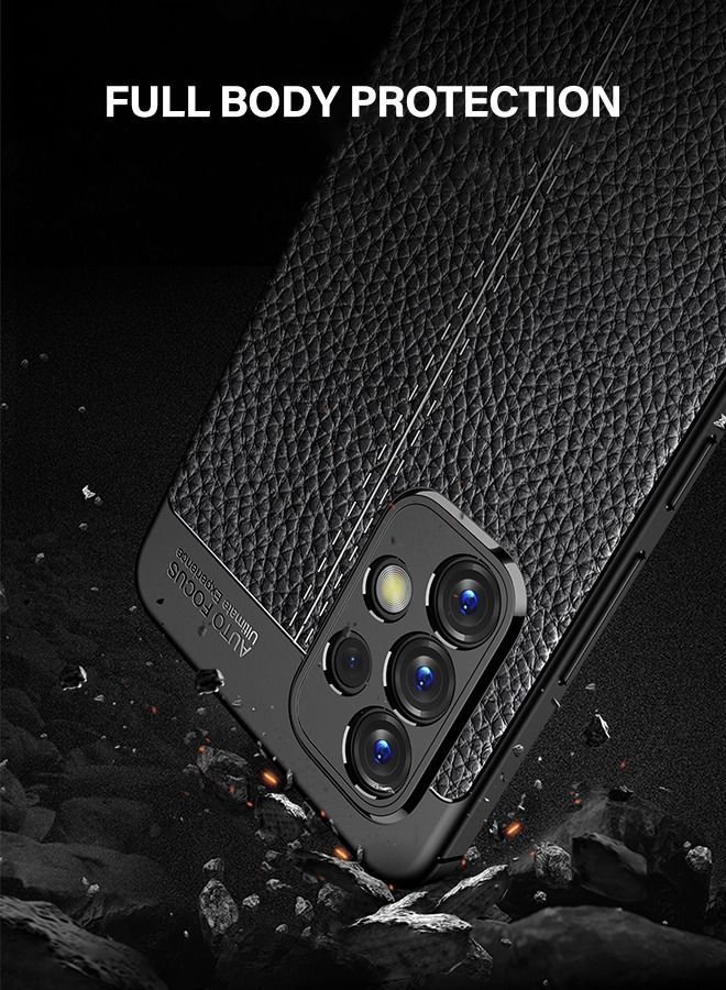 جرويك جراب سامسونج جالاكسي A53 5G مقاس 6.5 بوصة، نمط الليتشي الناعم الأنيق،مصنوع من الجلد الاصطناعي، قبضة مريحة، مضاد للبصمات، جراب هاتف مضاد للانزلاق،ممتص للصدمات. - Image 4